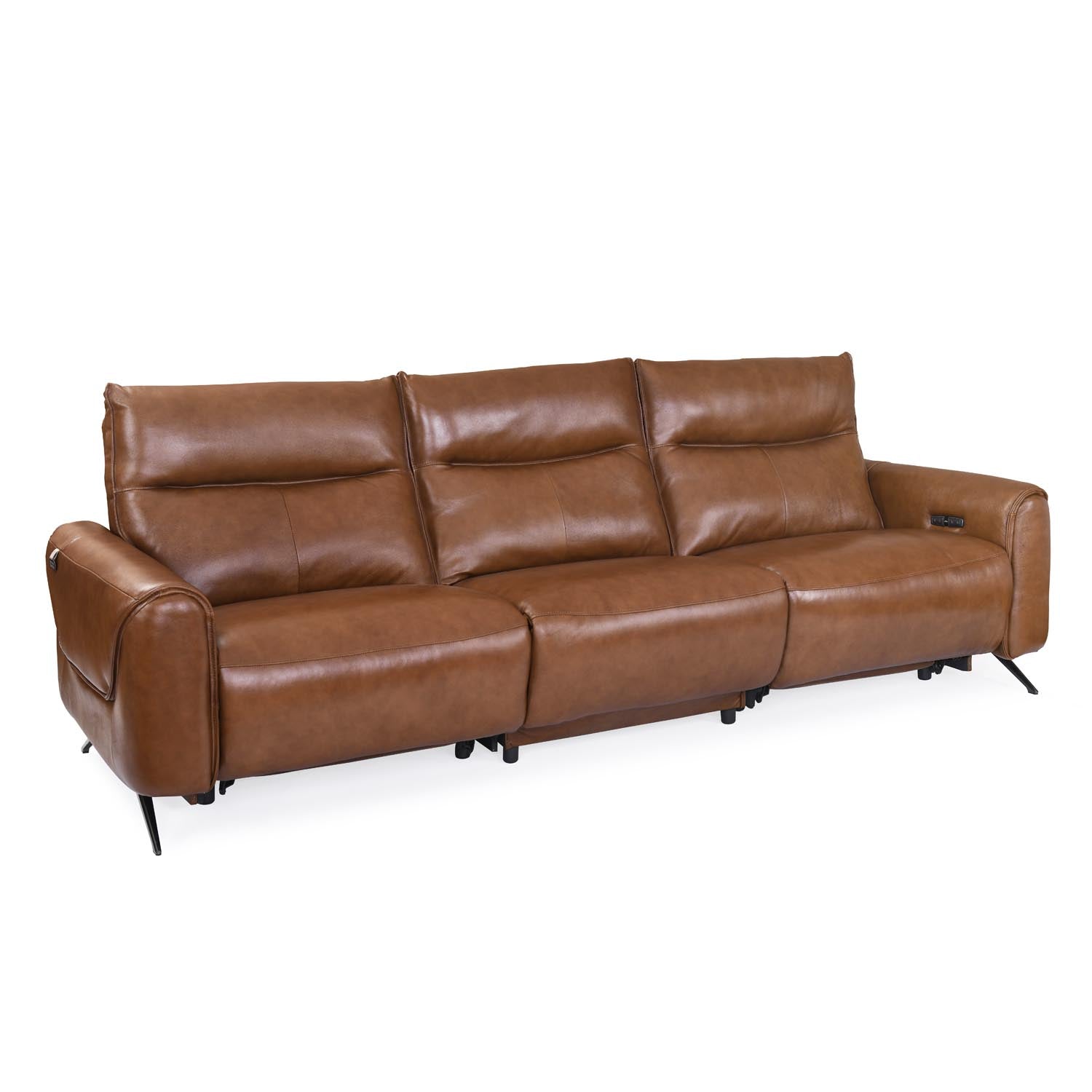 Beatrix 3 Seater Dual Motor Electric Recliner- Brown