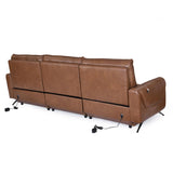 Beatrix 3 Seater Dual Motor Electric Recliner- Brown