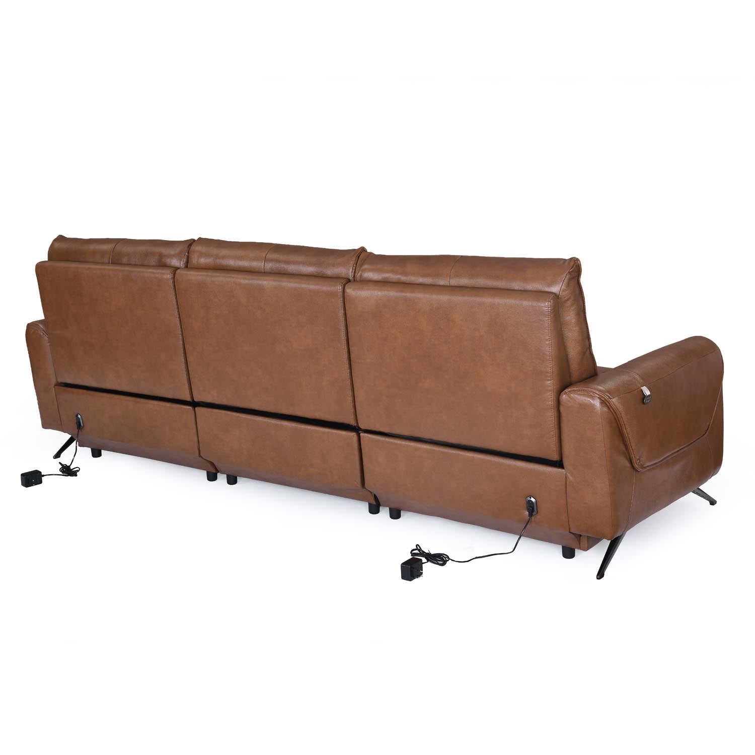 Beatrix 3 Seater Dual Motor Electric Recliner- Brown