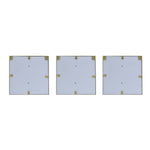 Modern Leaf Metal & MDF Wall Art Set of 3- Gold & Cream