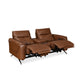 Beatrix 2 Seater Dual Motor Electric Recliner with Console- Brown