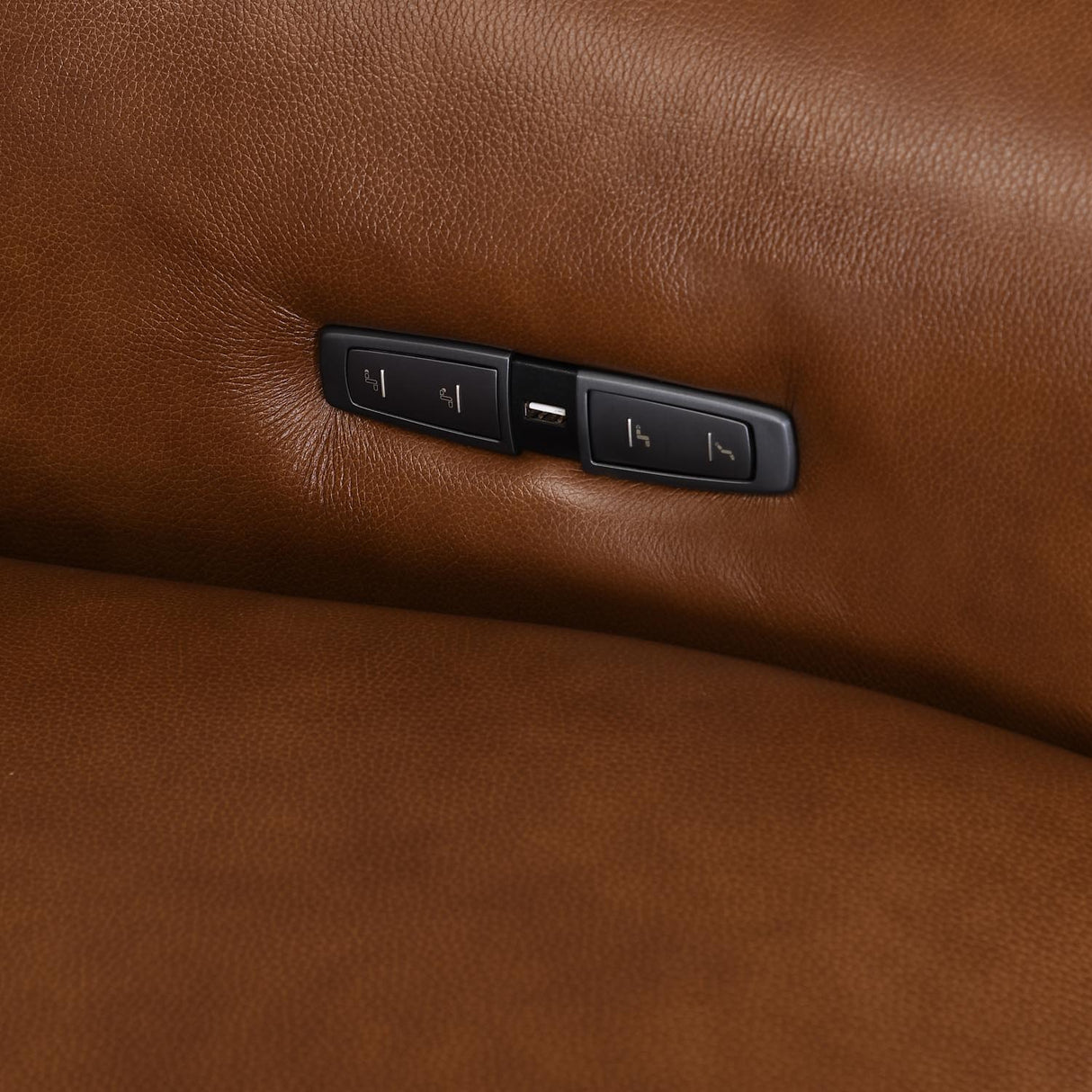 Beatrix 2 Seater Dual Motor Electric Recliner with Console- Brown