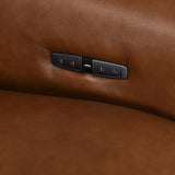 Beatrix 2 Seater Dual Motor Electric Recliner with Console- Brown