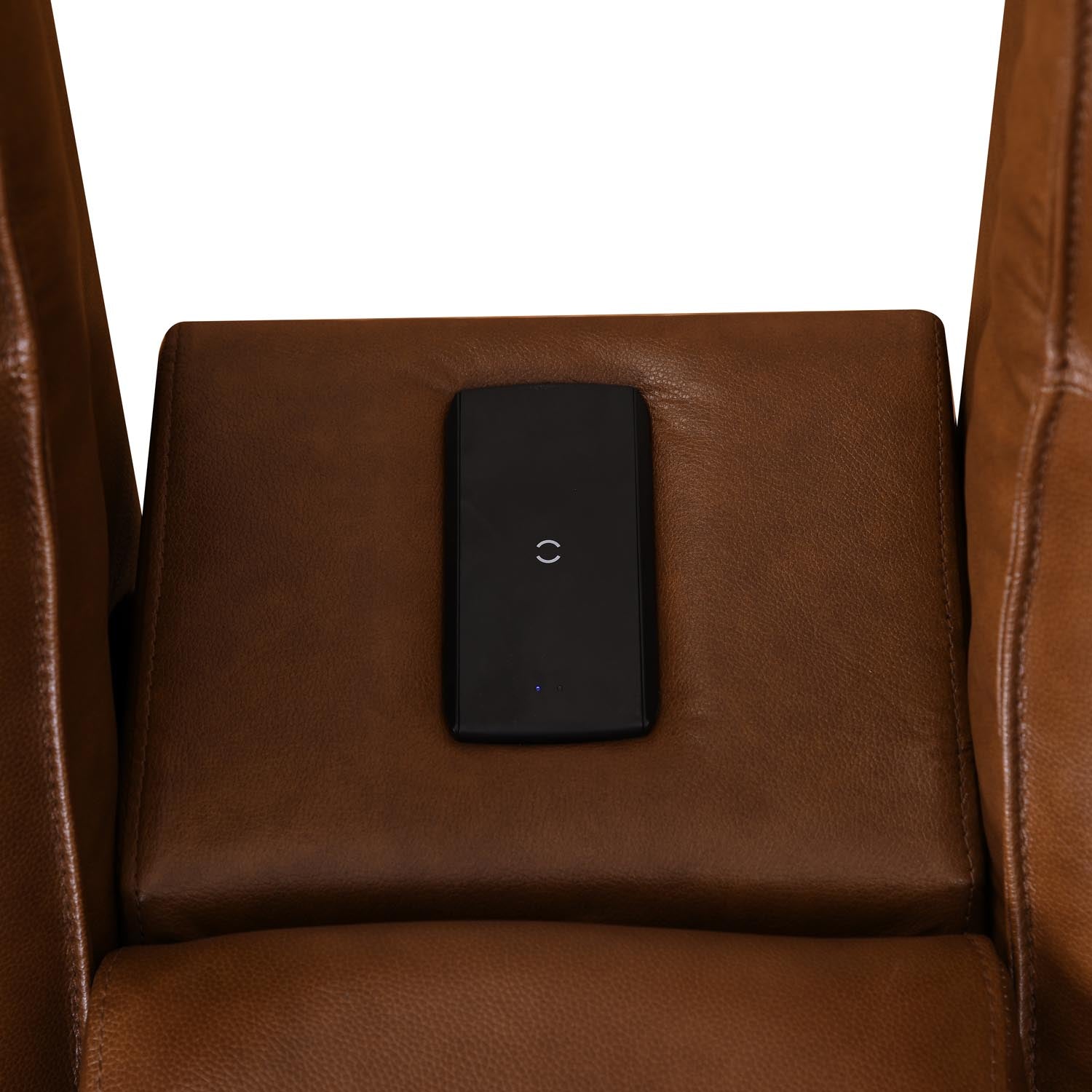 Beatrix 2 Seater Dual Motor Electric Recliner with Console- Brown