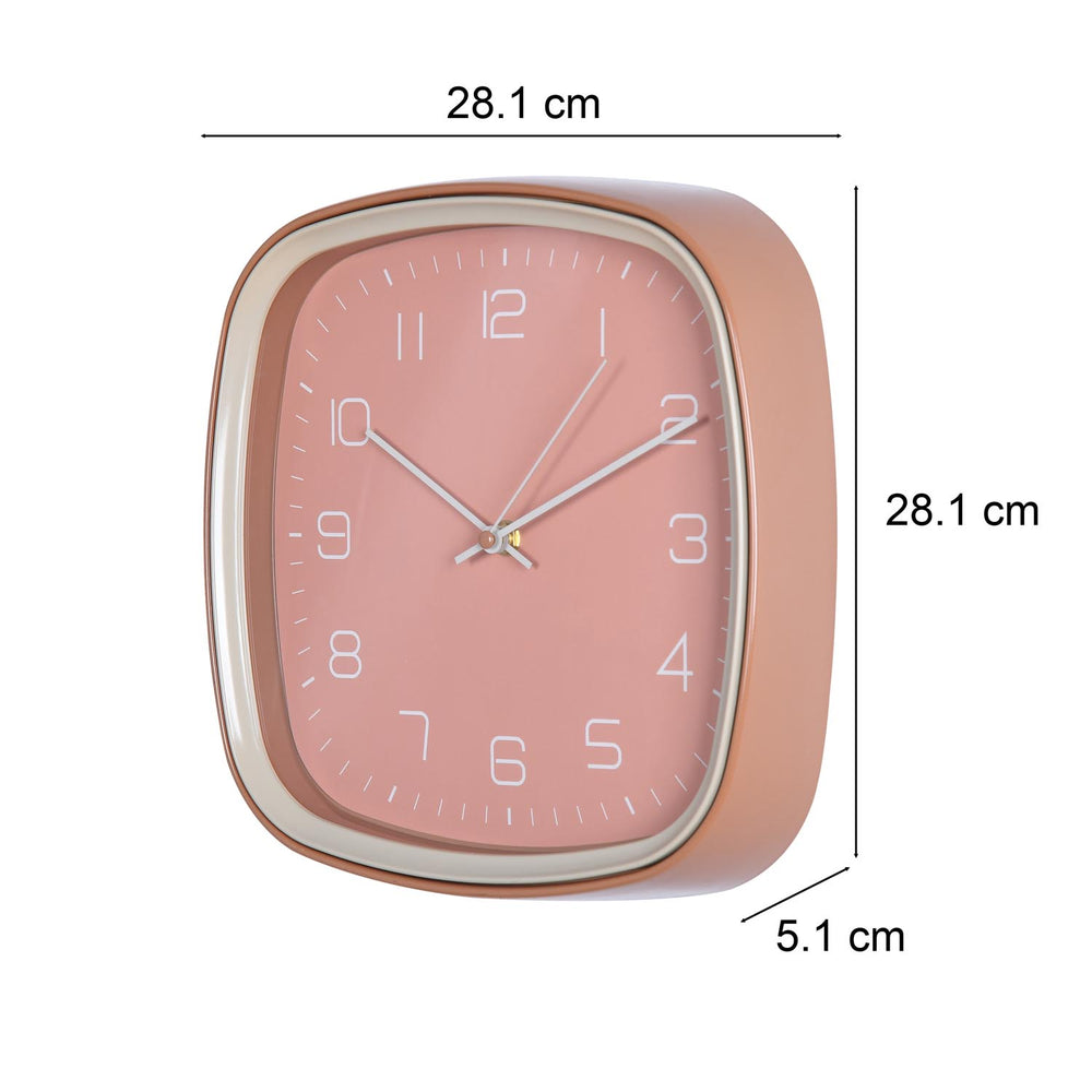 Square Wall Clock- Apricot