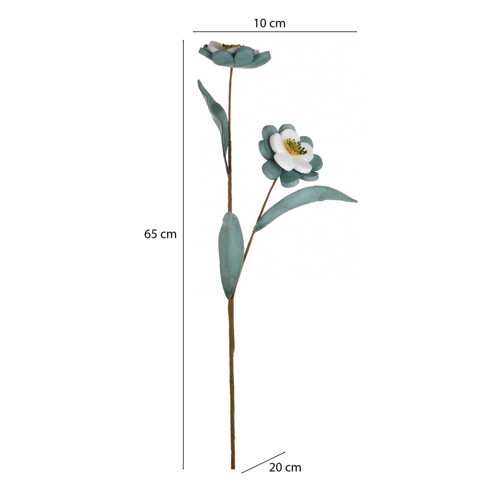 Artificial Flower Bunch- Green and White