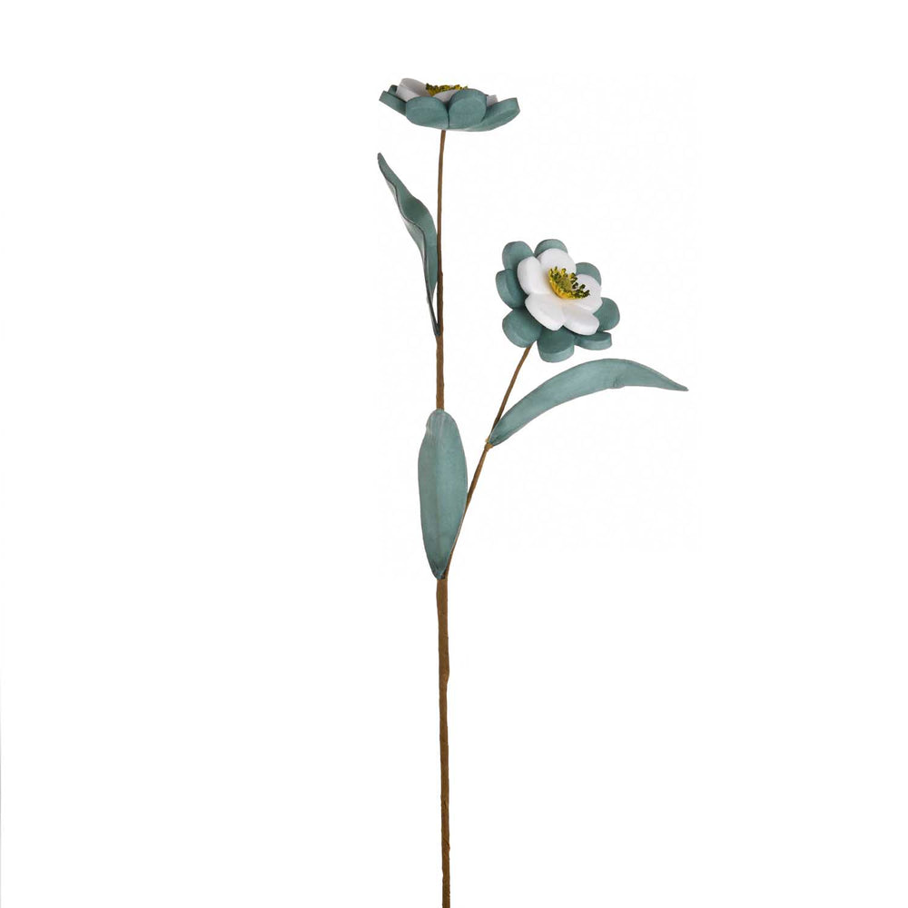 Artificial Flower Bunch- Green and White