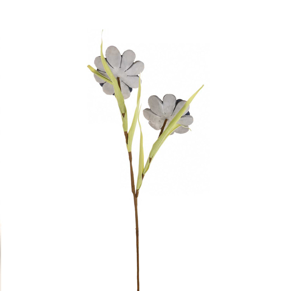 Artificial Flower Bunch- Grey and Blue