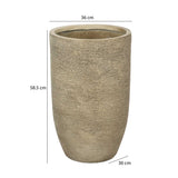 Bullet Shaped Tall Planter 58 cm- Beige
