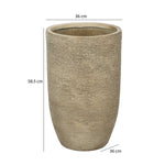 Bullet Shaped Tall Planter 58 cm- Beige