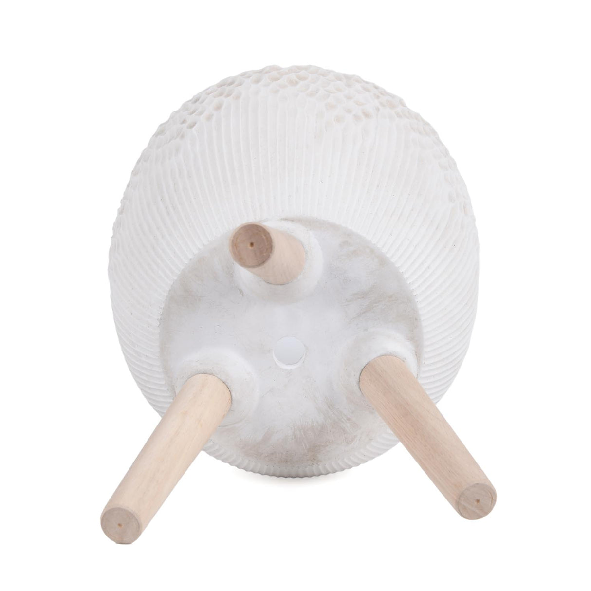 Tri-Leg Textured Fiber Clay Planter- Off White