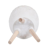 Tri-Leg Textured Fiber Clay Planter- Off White
