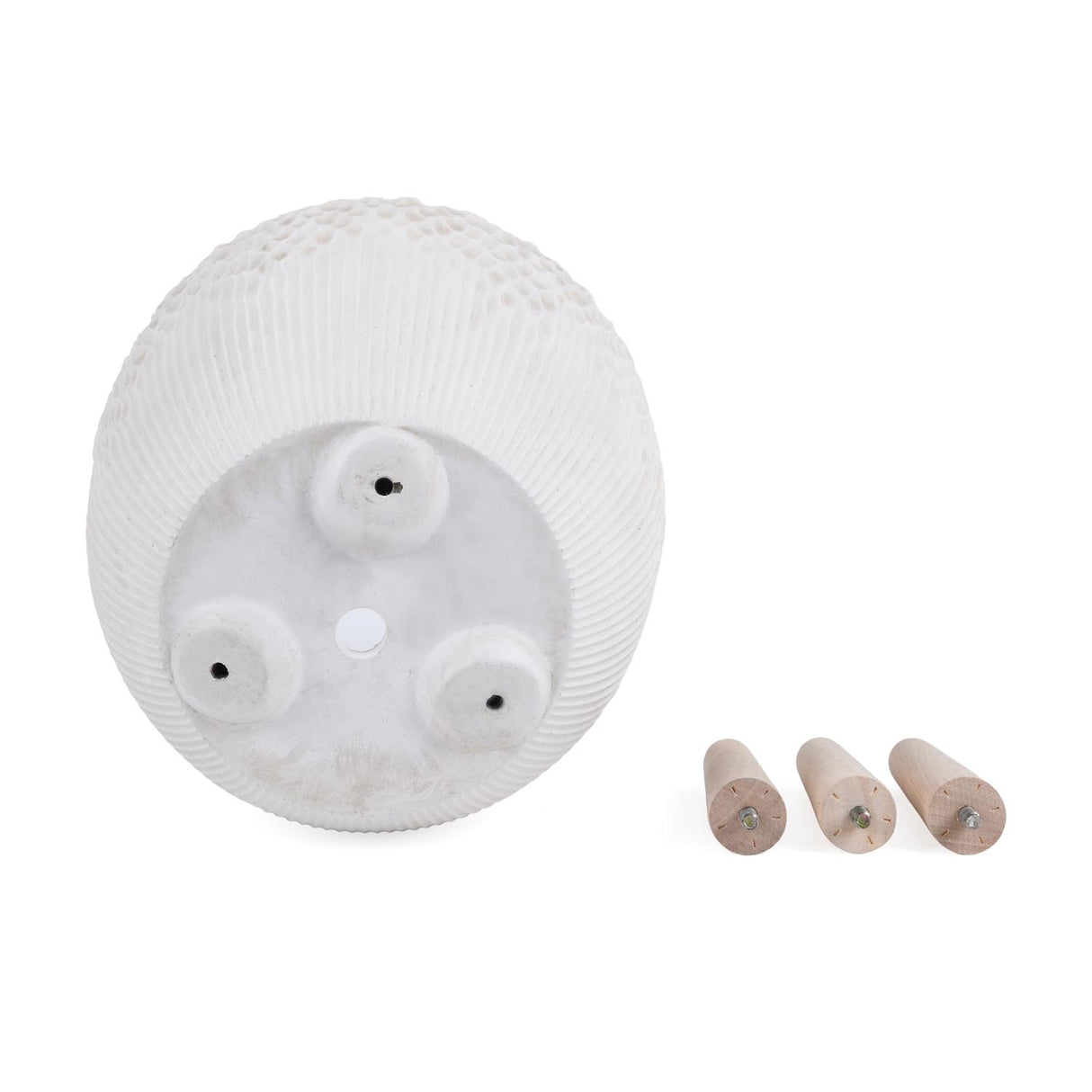 Tri-Leg Textured Fiber Clay Planter- Off White