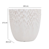 Textured Fiber Clay Planter- Off White