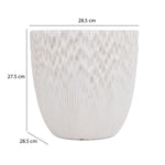 Textured Fiber Clay Planter- Off White