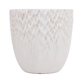 Textured Fiber Clay Planter- Off White