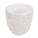 Textured Fiber Clay Planter- Off White