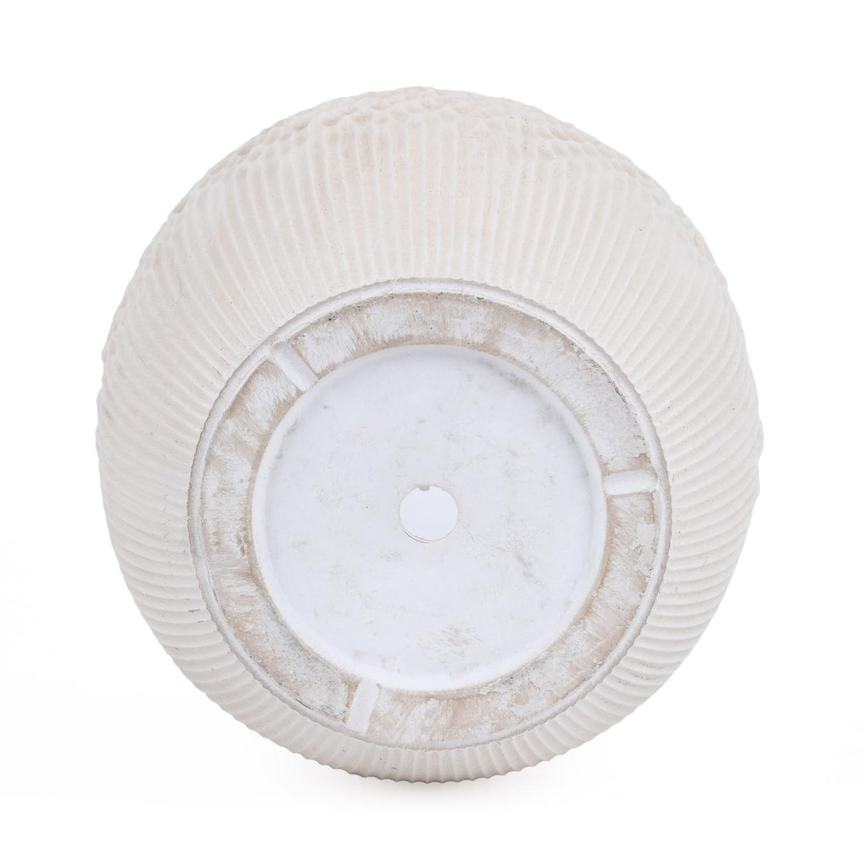 Textured Fiber Clay Planter- Off White