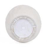 Textured Fiber Clay Planter- Off White