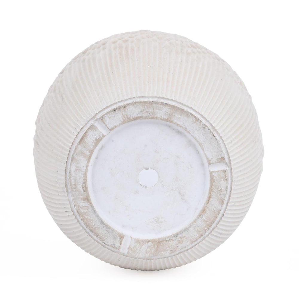 Textured Fiber Clay Planter- Off White