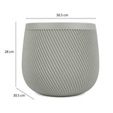 Textured Fiber Clay Planter- Green