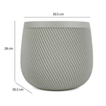 Textured Fiber Clay Planter- Green