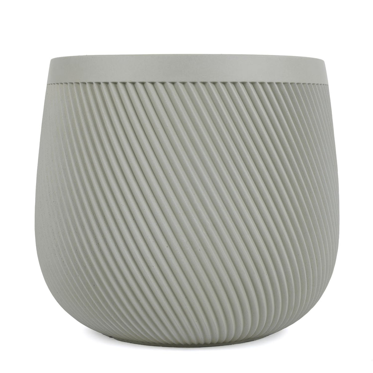 Textured Fiber Clay Planter- Green
