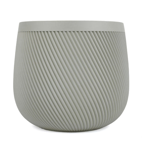 Textured Fiber Clay Planter- Green