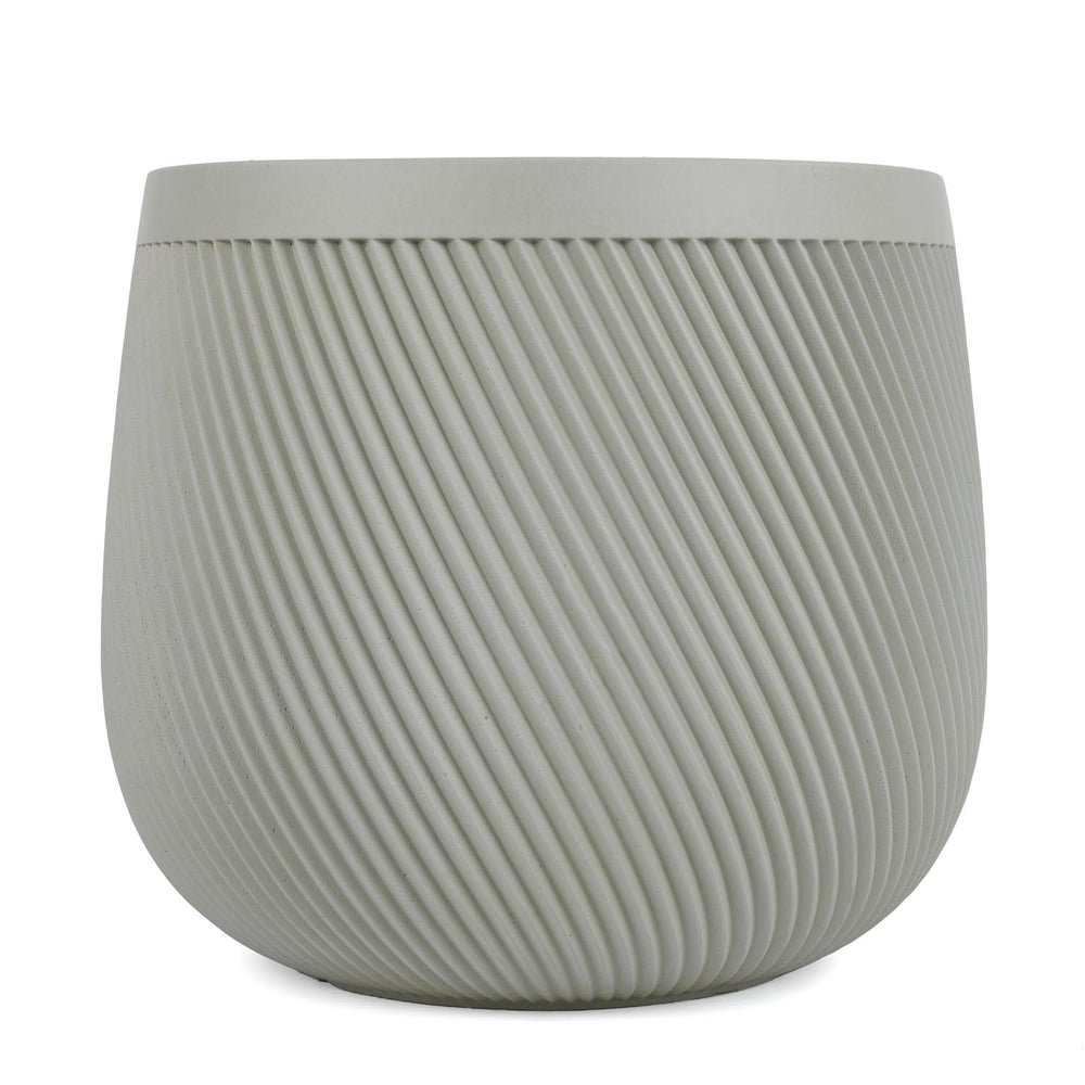 Textured Fiber Clay Planter- Green