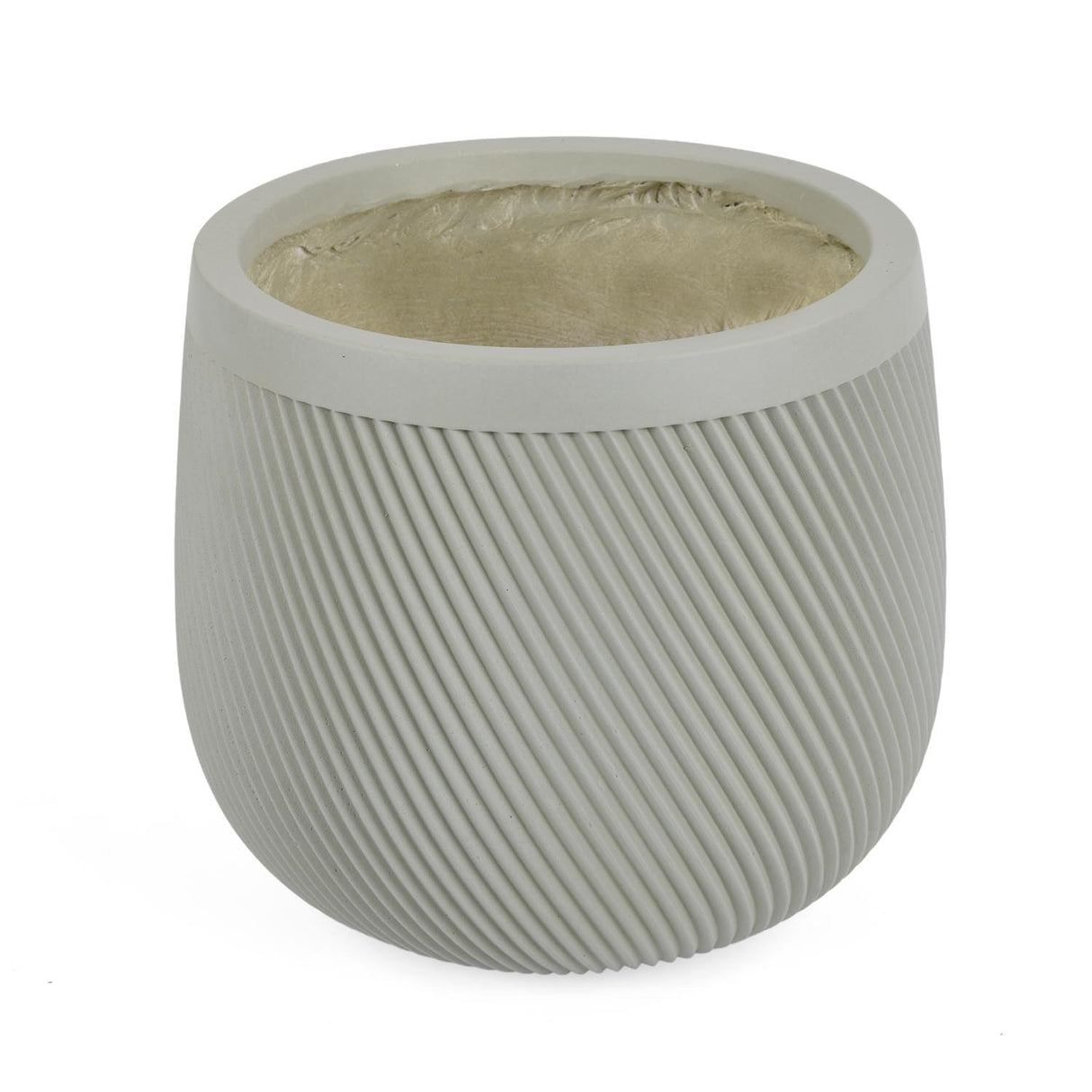 Textured Fiber Clay Planter- Green