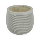 Textured Fiber Clay Planter- Green