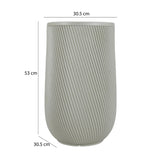 Textured Fiber Clay Planter- Green