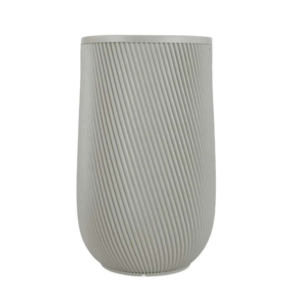Textured Fiber Clay Planter- Green