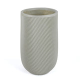 Textured Fiber Clay Planter- Green