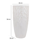Textured Fiber Clay Planter- Off White