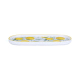 Lemon Lush Oval Ceramic Serving Platter- Yellow, 25 cm