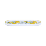 Lemon Lush Oval Ceramic Serving Platter- Yellow, 25 cm