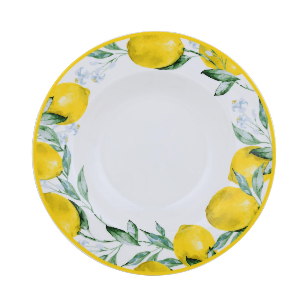 Lemon Lush Ceramic Serving Platter- Yellow, 22 cm