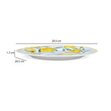 Lemon Lush Ceramic Quarter Plate- Yellow, 20.5 cm