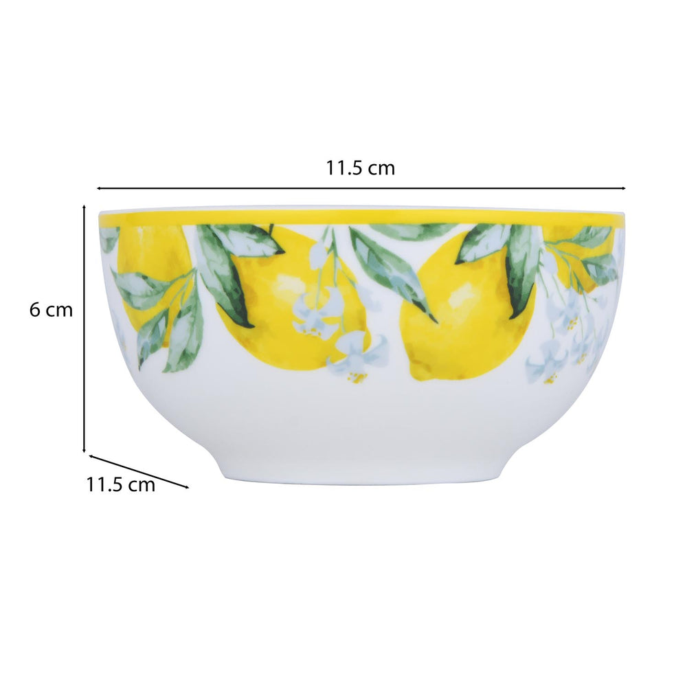 Lemon Lush Ceramic Bowl- Yellow, 11.5 cm
