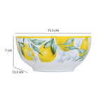 Lemon Lush Ceramic Serving Bowl- Yellow, 15.5 cm