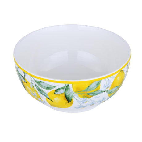 Lemon Lush Ceramic Serving Bowl- Yellow, 15.5 cm