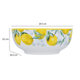 Lemon Lush Ceramic Serving Bowl- Yellow, 20.5 cm