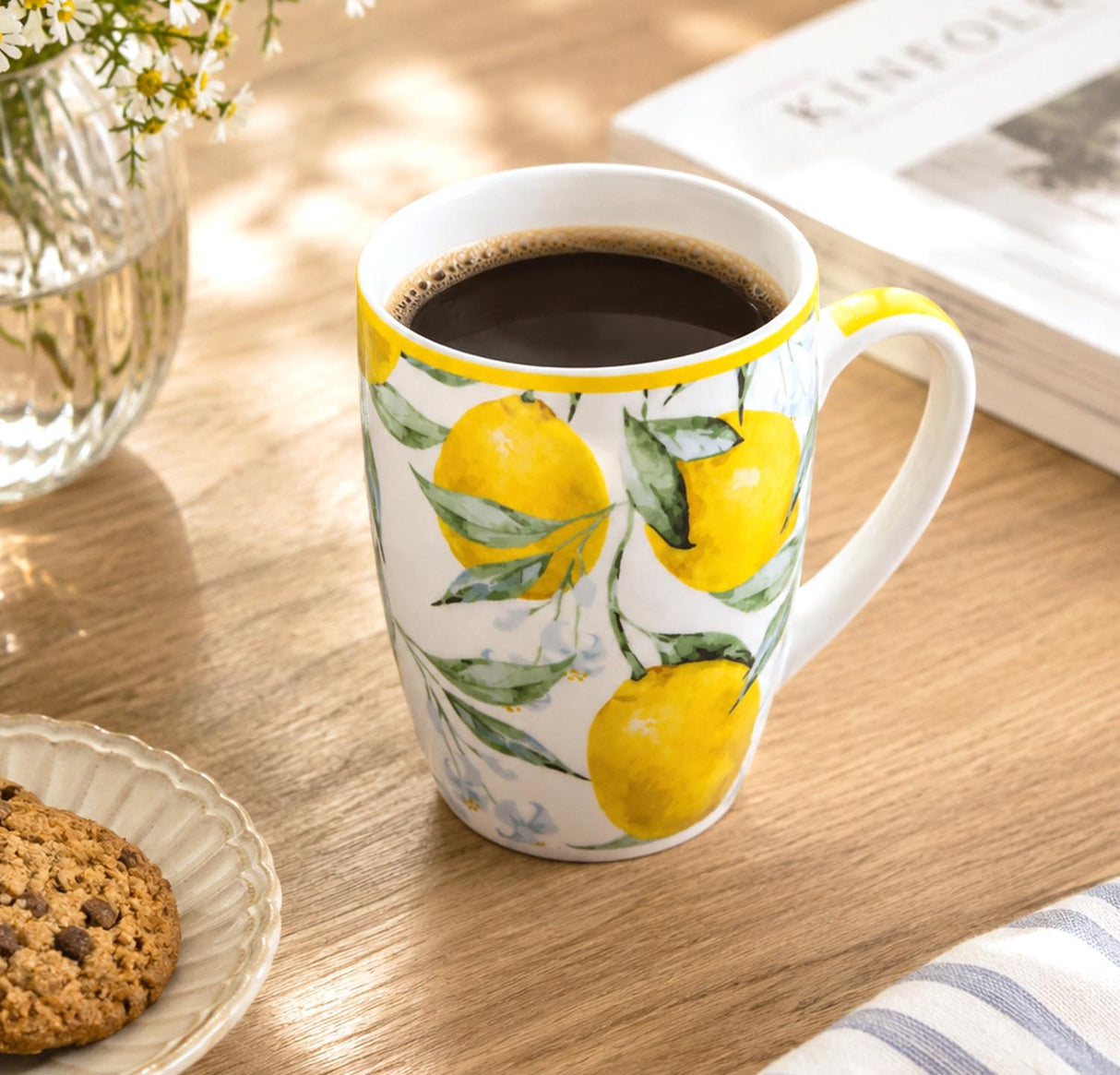 Lemon Lush Ceramic Coffee Mug- Yellow