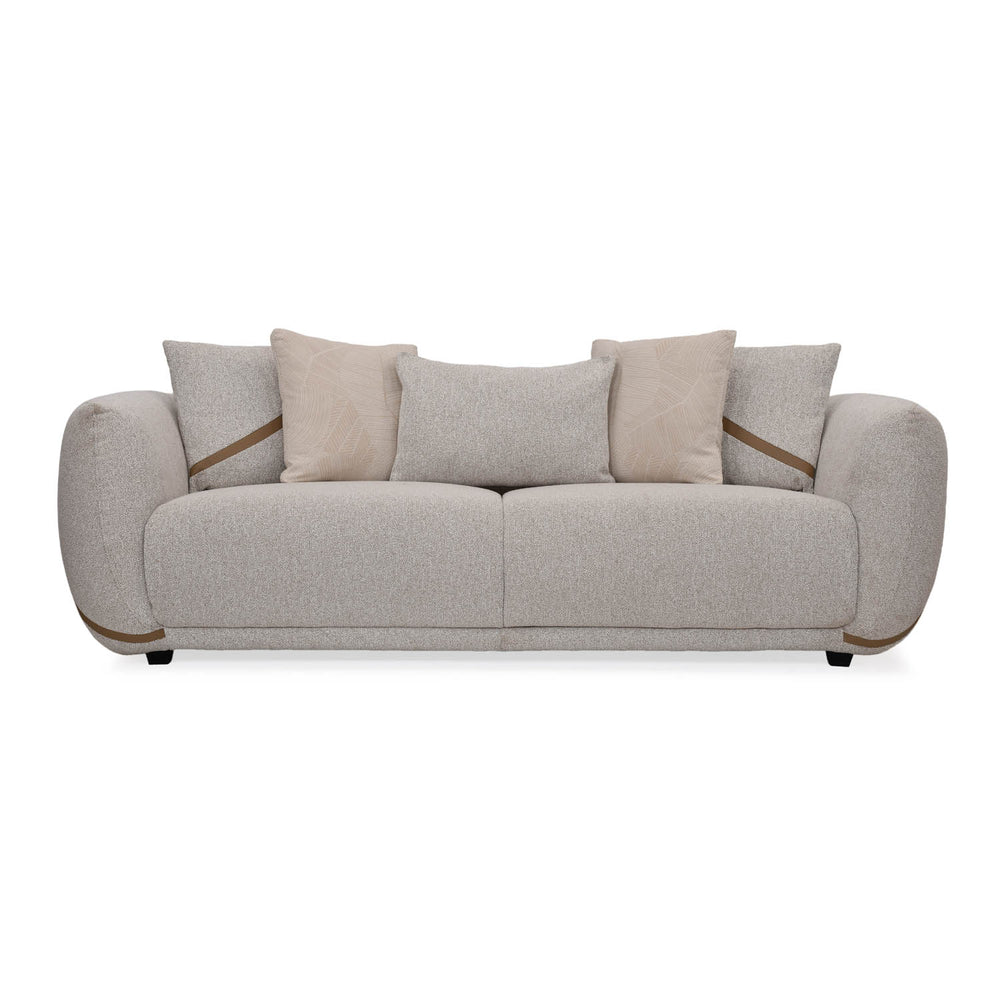Ondina 3 Seater Fabric Sofa- Beige
