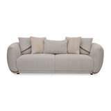 Ondina 3 Seater Fabric Sofa- Beige
