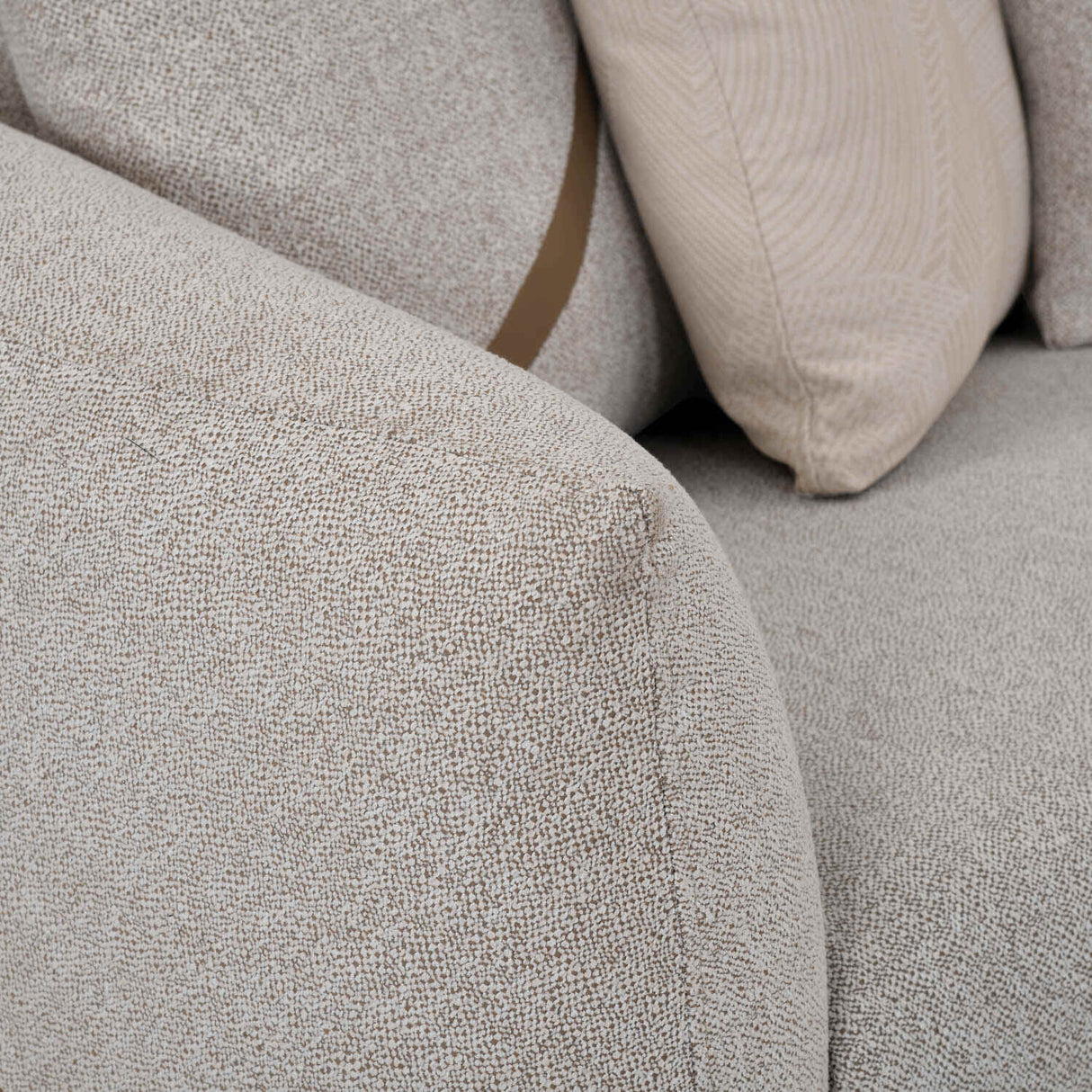 Ondina 3 Seater Fabric Sofa- Beige