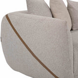 Ondina 3 Seater Fabric Sofa- Beige