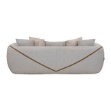 Ondina 3 Seater Fabric Sofa- Beige