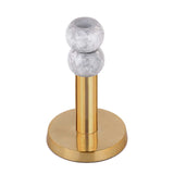 Decorative Stacked Metal Candle Holder- White & Gold